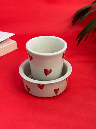 Red Heart Filter Coffee Dabara & Tumbler Set