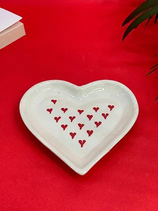 3D Red Heart Shape Coffee Mug with Saucer