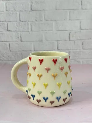 3D Cherry & Colorful Heart Coffee Mug Combo set of 2