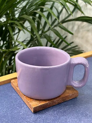 Purple Cloud Coffee Mug with Saucer