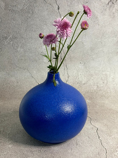 Blue Textured Water Drop Porcelain Vase