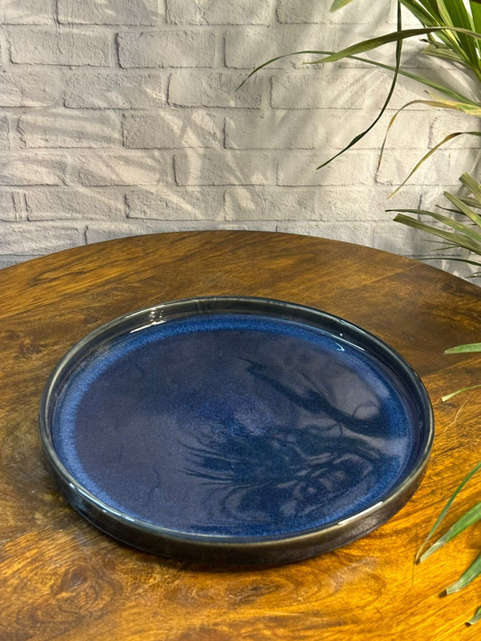 Blue Glaze Round Platter