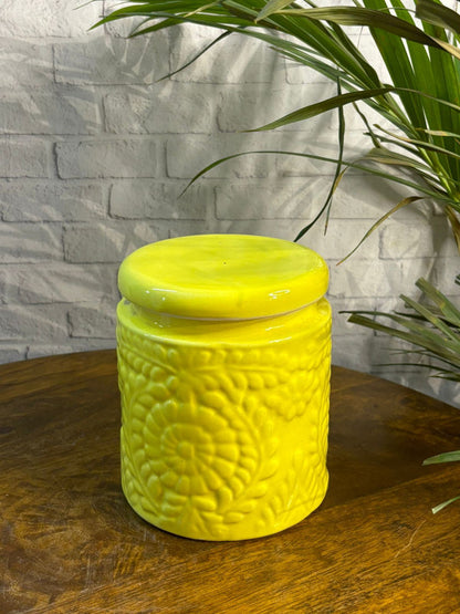 Yellow Handcrafted Jar