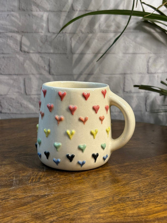 3D Multi-color Heart Coffee Mug