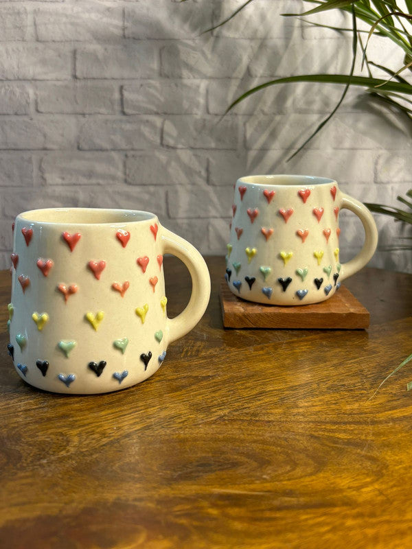 3D Multi-color Heart Coffee Mug