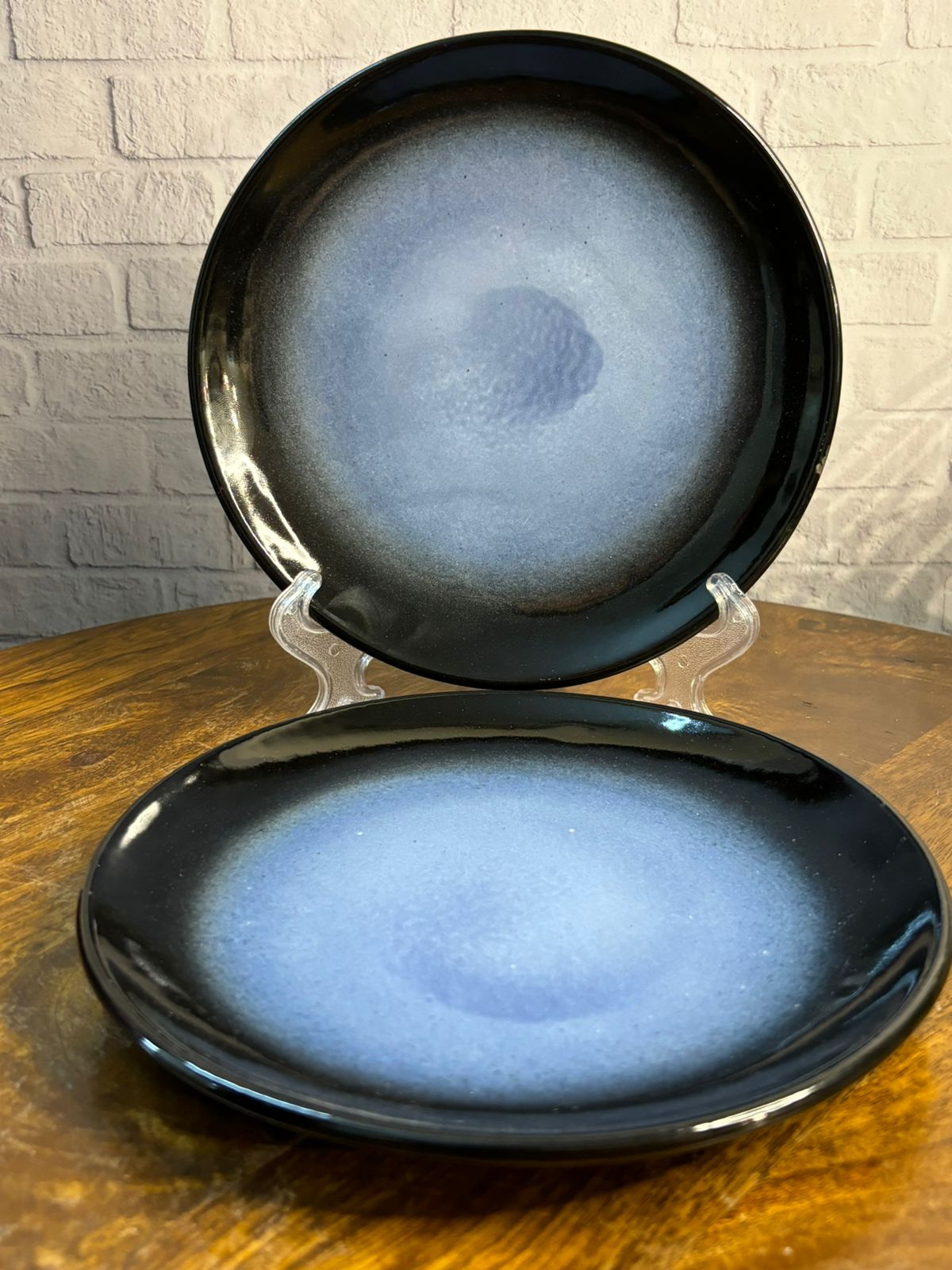 Blue & Black Glaze Dinner Set (Set of 7)