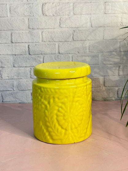 Yellow Handcrafted Jar