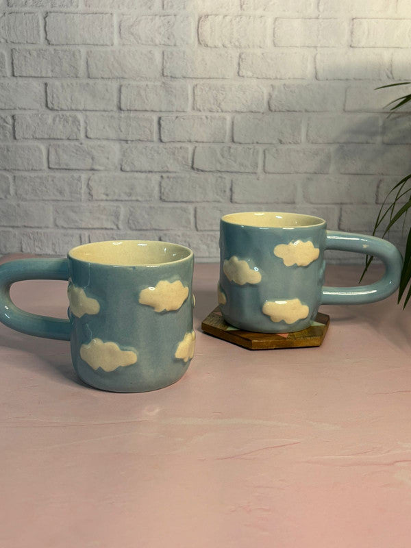 Blue 3d Hearts Coffee Mug