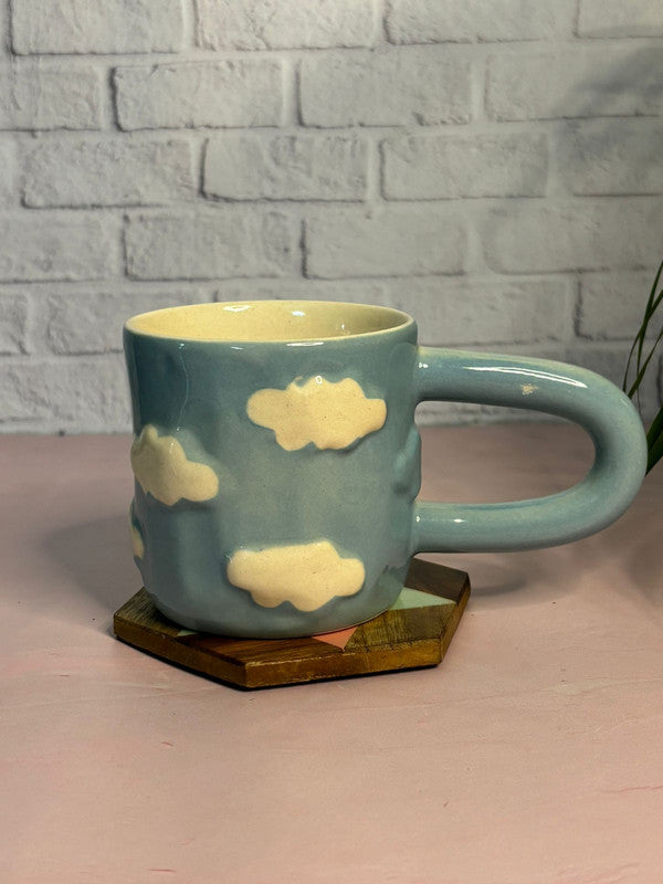 Blue 3d Hearts Coffee Mug