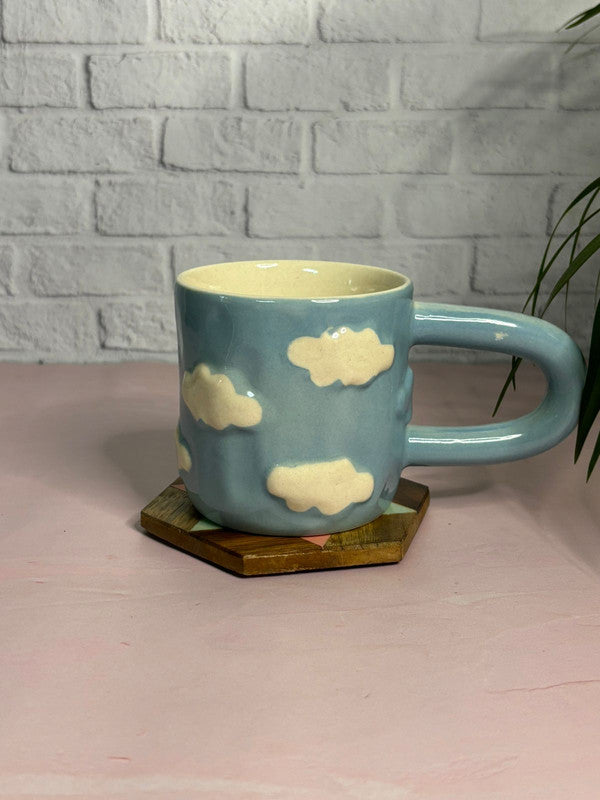 Blue 3d Hearts Coffee Mug