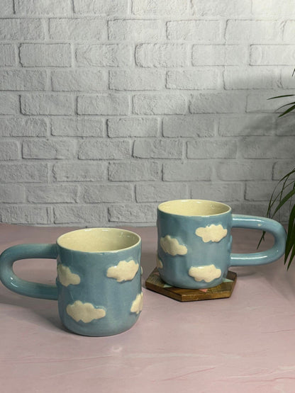 Blue 3d Hearts Coffee Mug