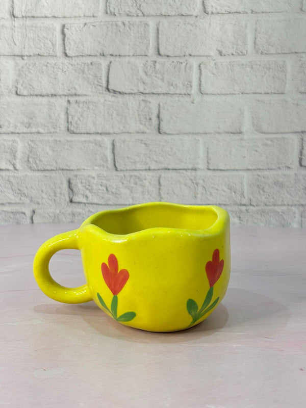 Yellow Floral Coffee Mug