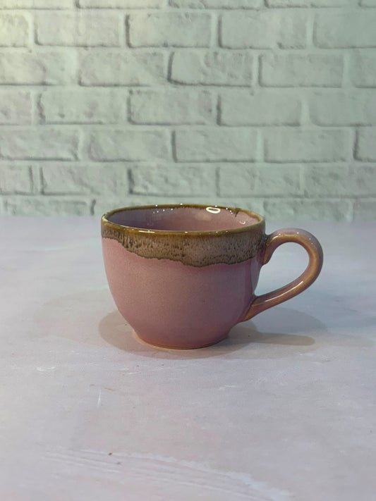 Pink Glaze Tea Cups (Set of 2)