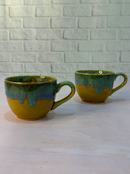 Brown Glaze Tea Cups (Set of 2)