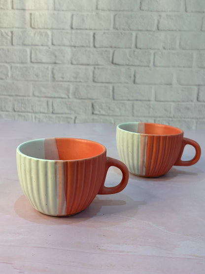 Pink Dual Shade Tea Cups (Set of 2)