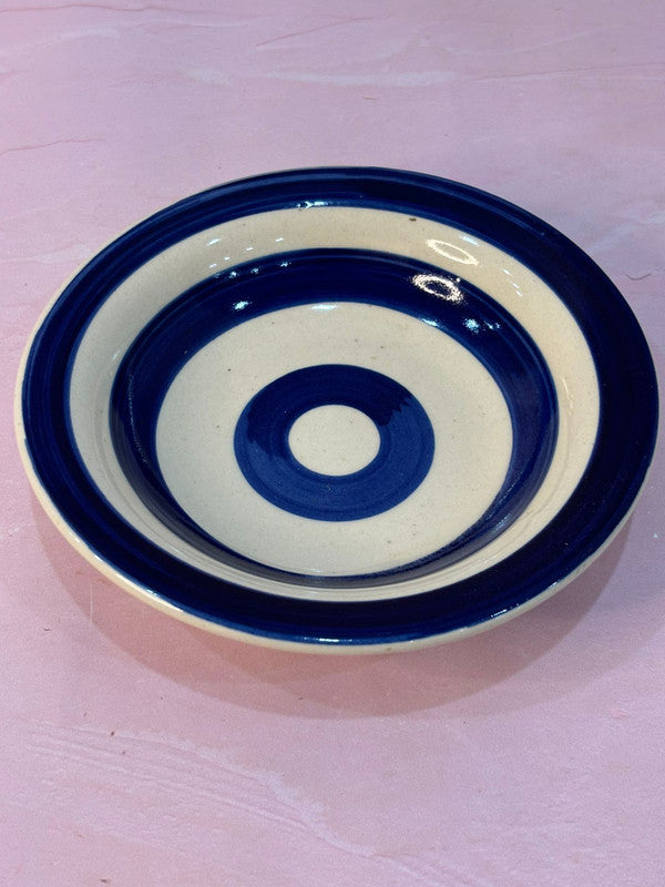 Night Blue Spiral Pasta Plate