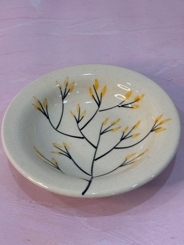 Yellow Spring Leaves Pasta Plate