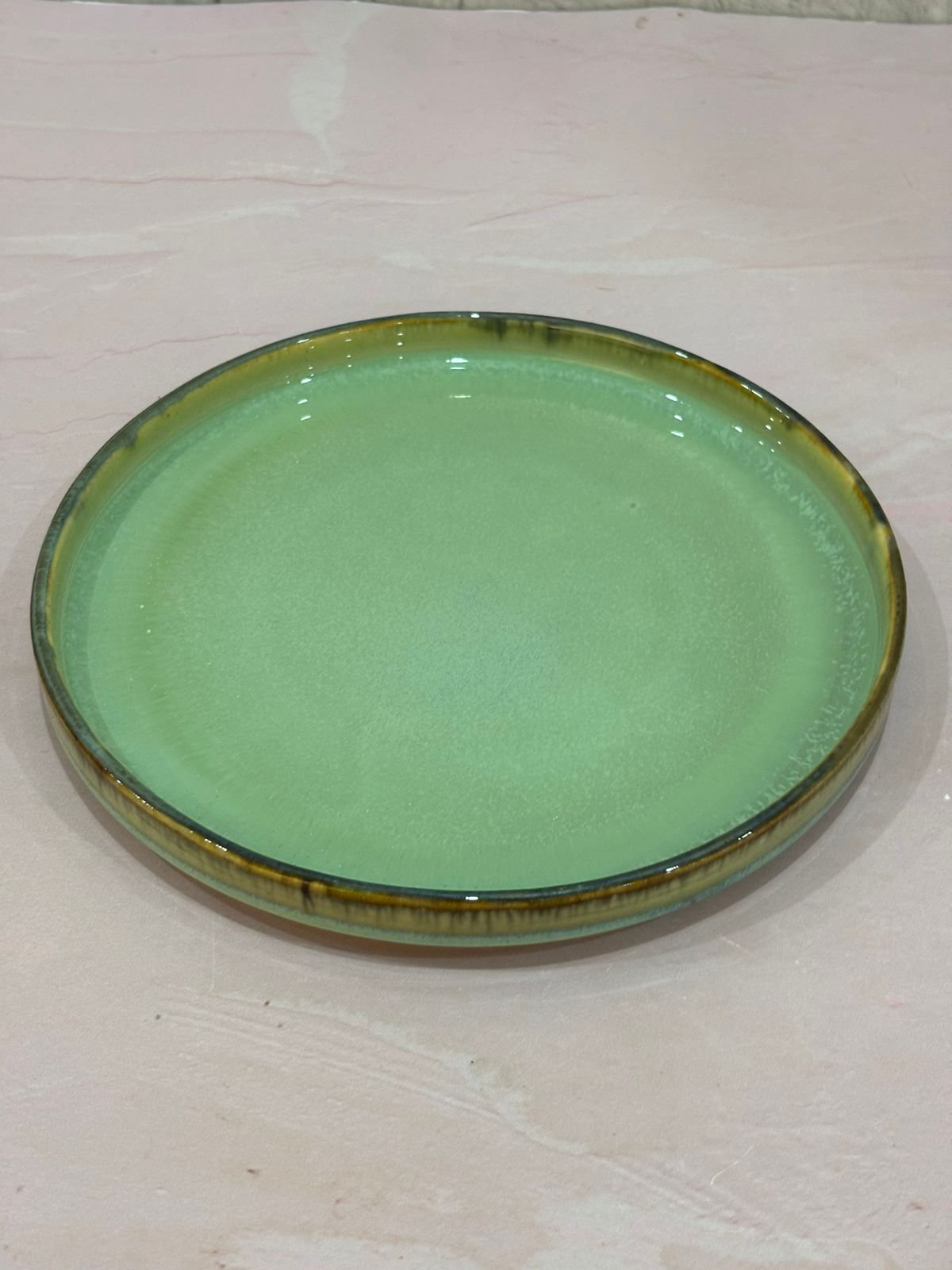 Sea Green Glaze Round Platter