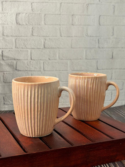 Pink Lines Glaze Pattern Coffee Mug