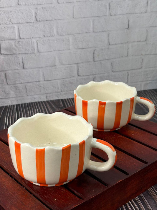 Orange Lines Coffee Mug