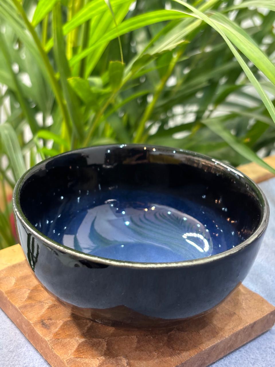 Blue Black Glaze Curry Bowl Set of 2