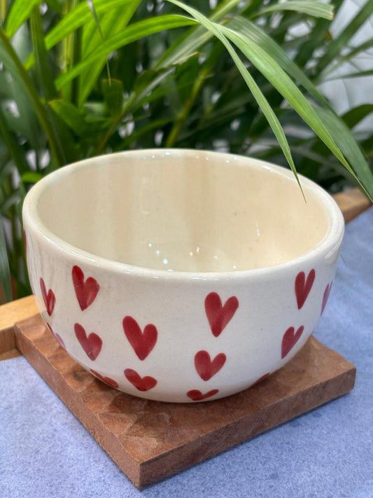 Red Hearts Snack Bowl