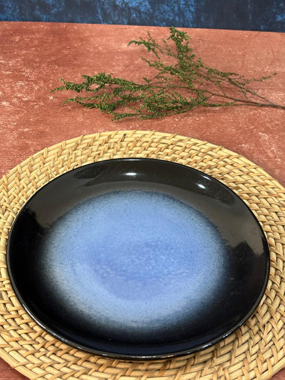 Blue & Black Glaze Dinner Set (Set of 7)