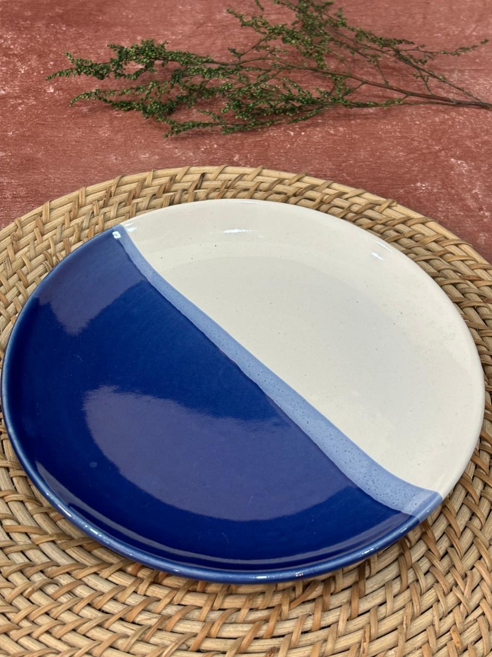 Blue Dual Shade Quarter Plate