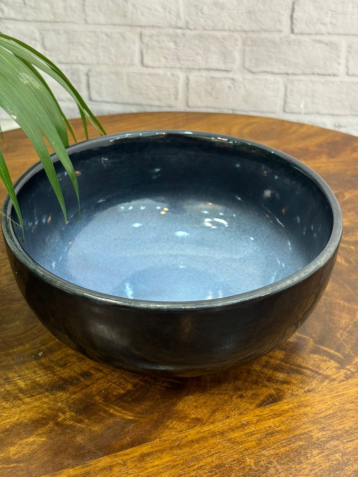 Dark Blue Glaze Serving/Salad Bowl