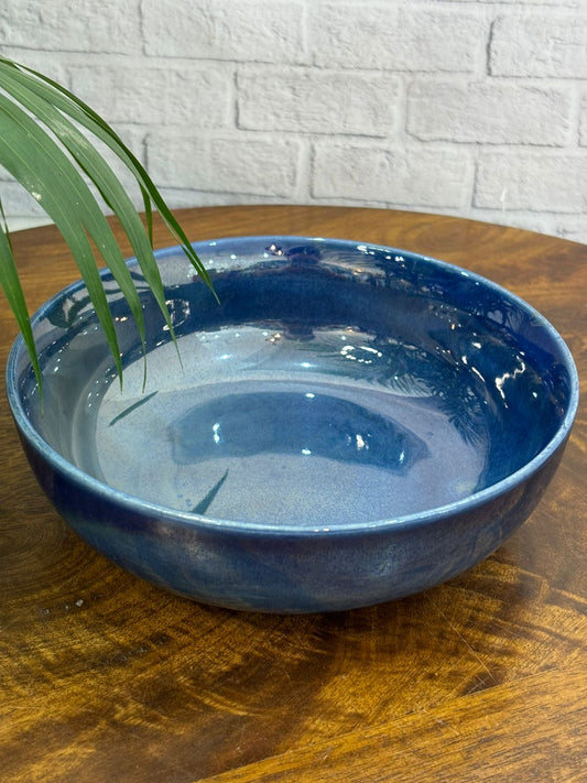 Blue Glaze Serving/Salad Bowl