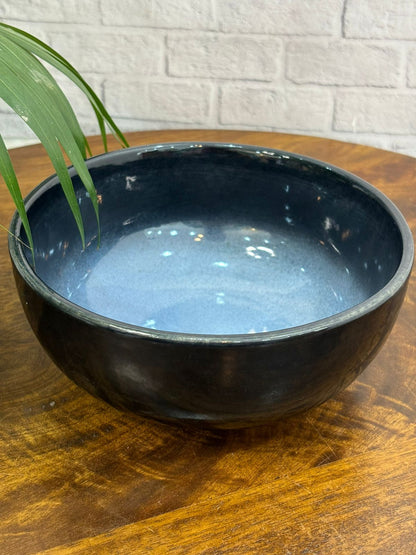 Dark Blue Glaze Serving/Salad Bowl