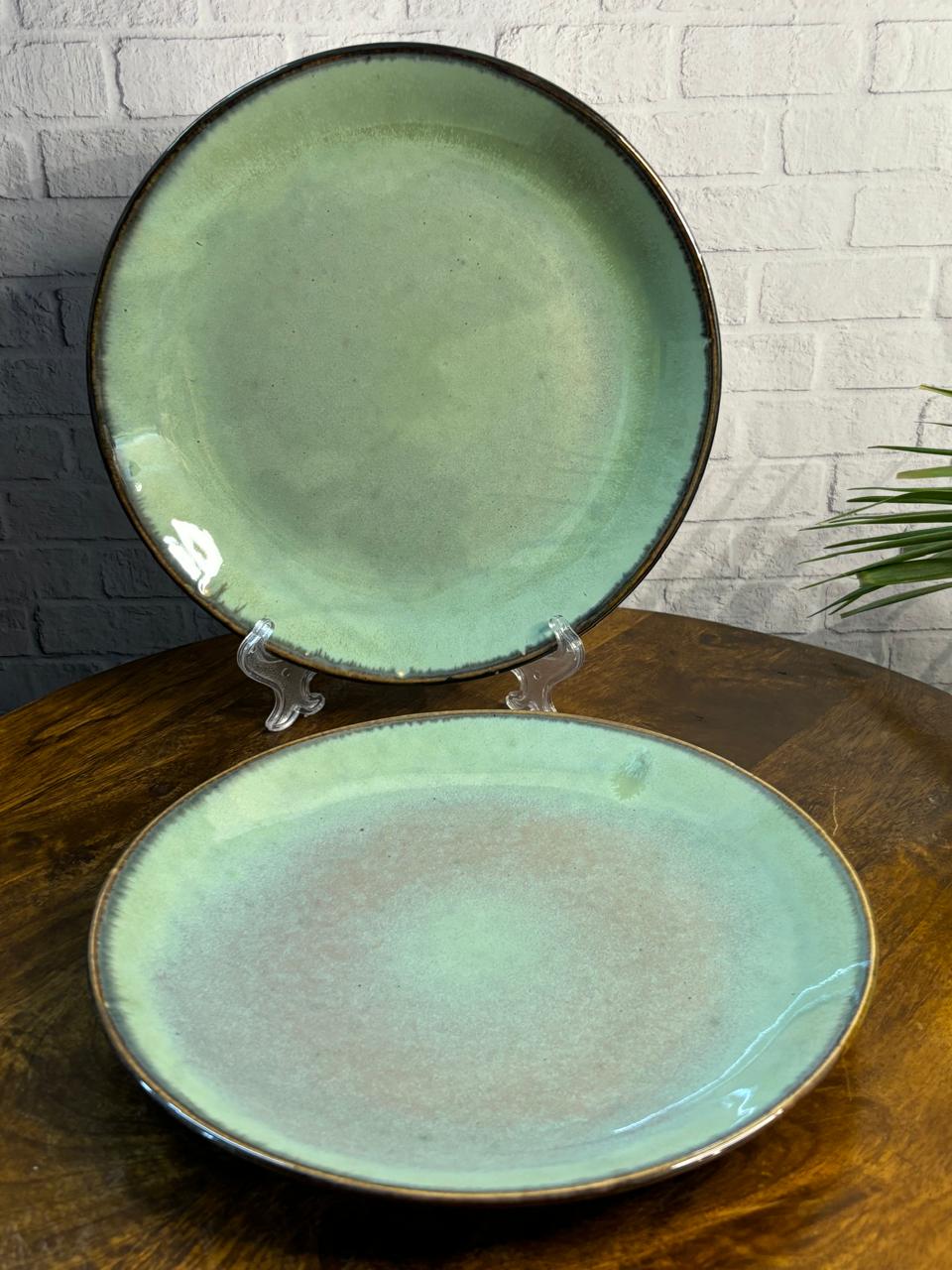 Mint Green Glaze Dinner Plate