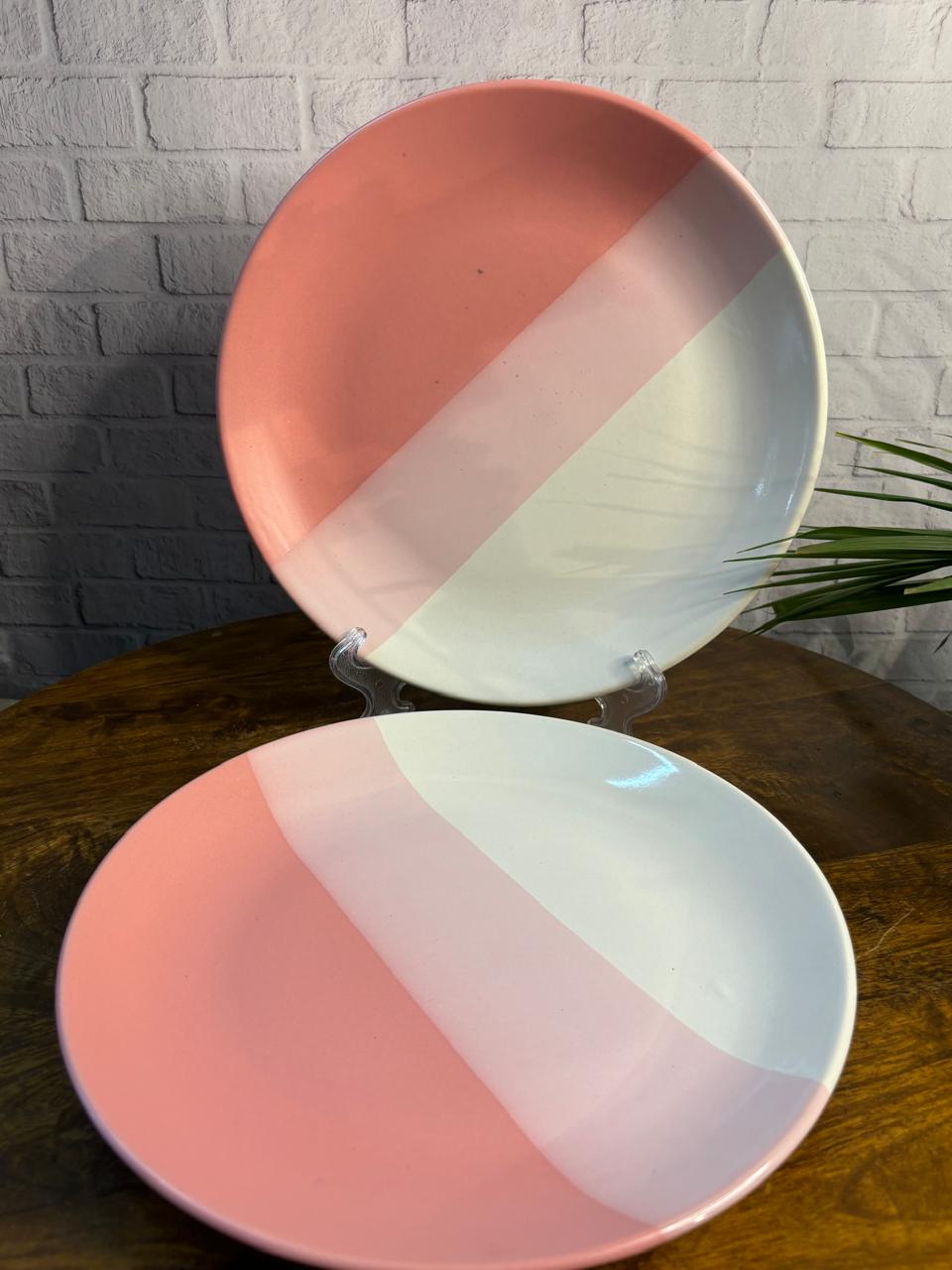 Pink Dual Shade Dinner Plate