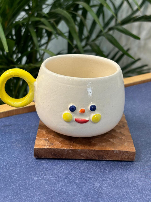 Yellow Handle Adorable Coffee Mug