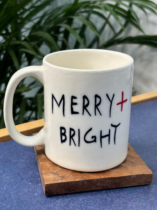 Merry + Bright Christmas Coffee Mug