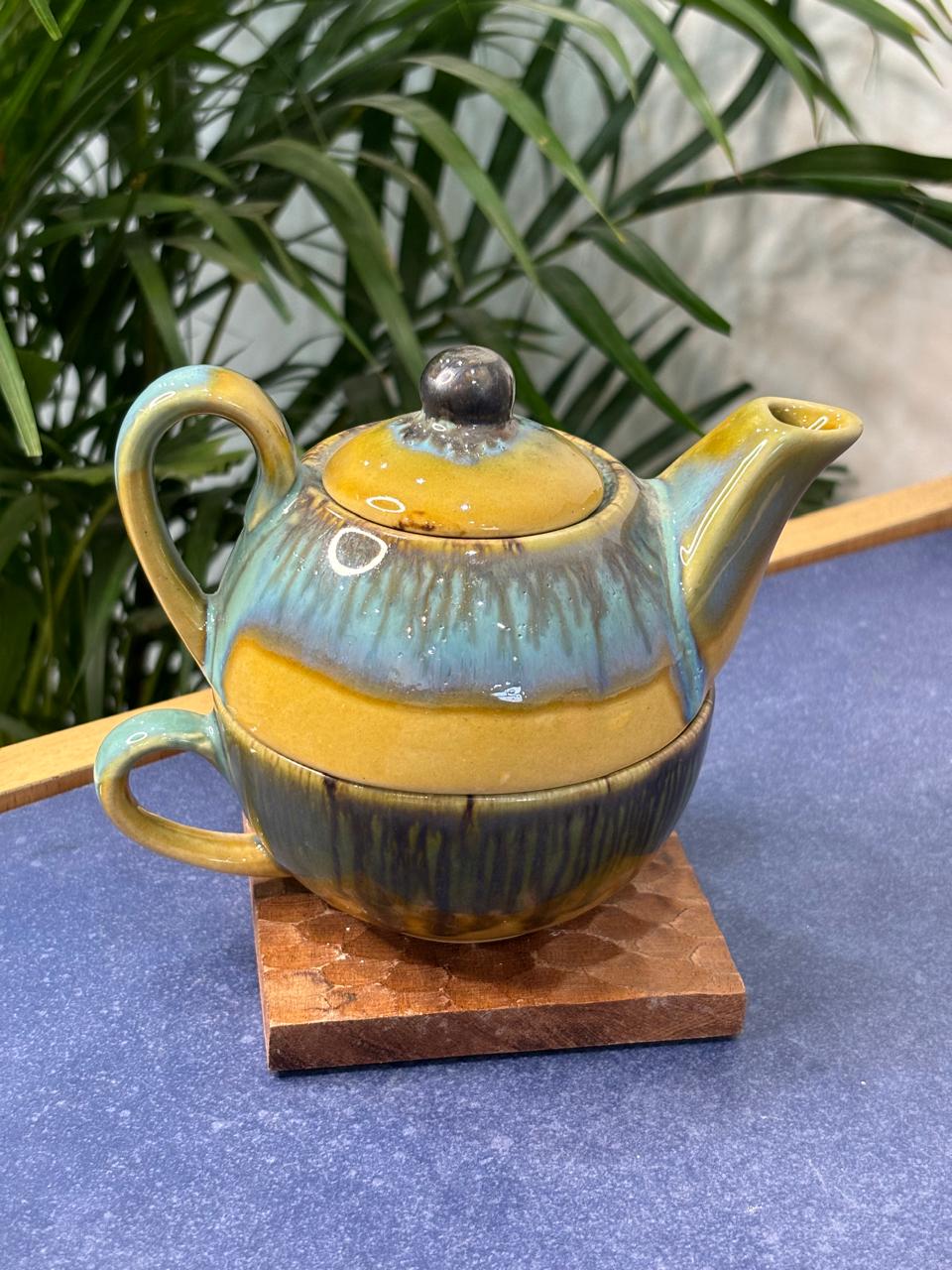 Yellow Glaze 1 Pot Kettle Set