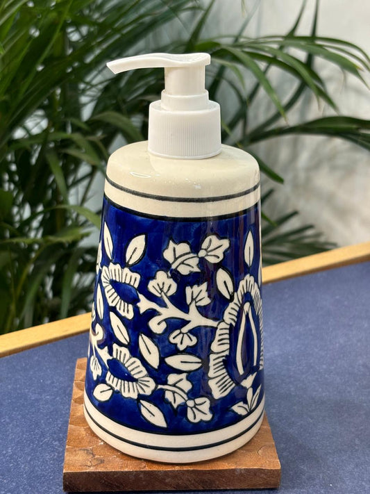 Blue Floral Handwash Dispenser