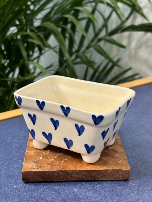 Blue Heart Leg Dip Bowl Set of 2