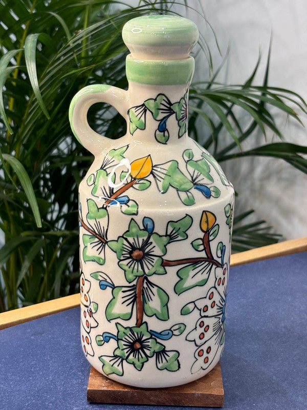 Green Floral Oil-Dispenser