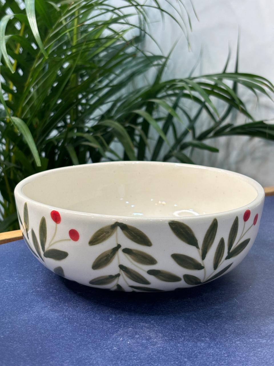 Christmas Cherry Theme Serving Bowl