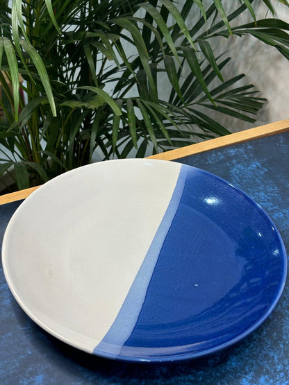 Blue Dual Shade Dinner Plate