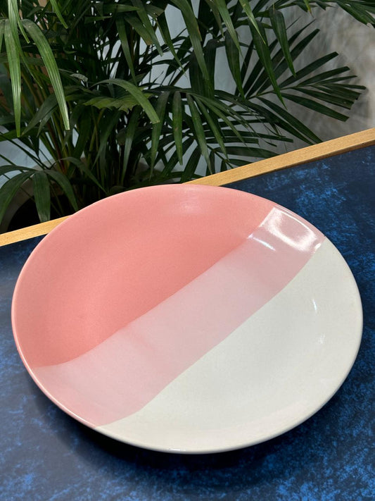 Pink Dual Shade Dinner Plate