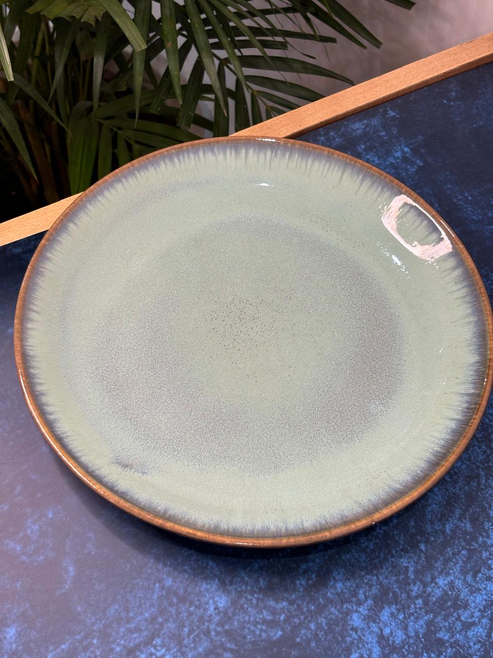 Mint Green Glaze Dinner Plate