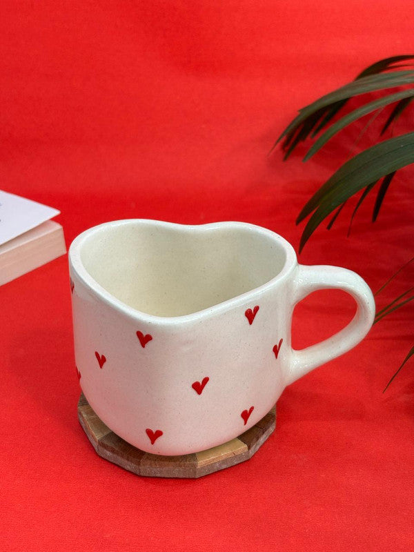 3D Red Heart Shape Coffee Mug