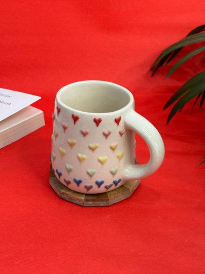 3D Multi-color Heart Coffee Mug