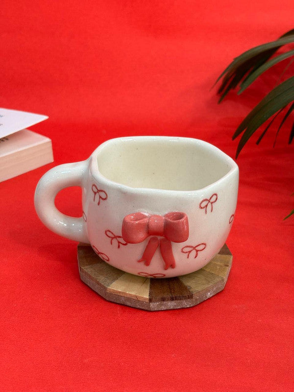 3D Pink Bow Coffee Mug