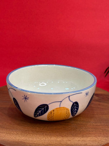 Orange Hand-painted Snack Bowl