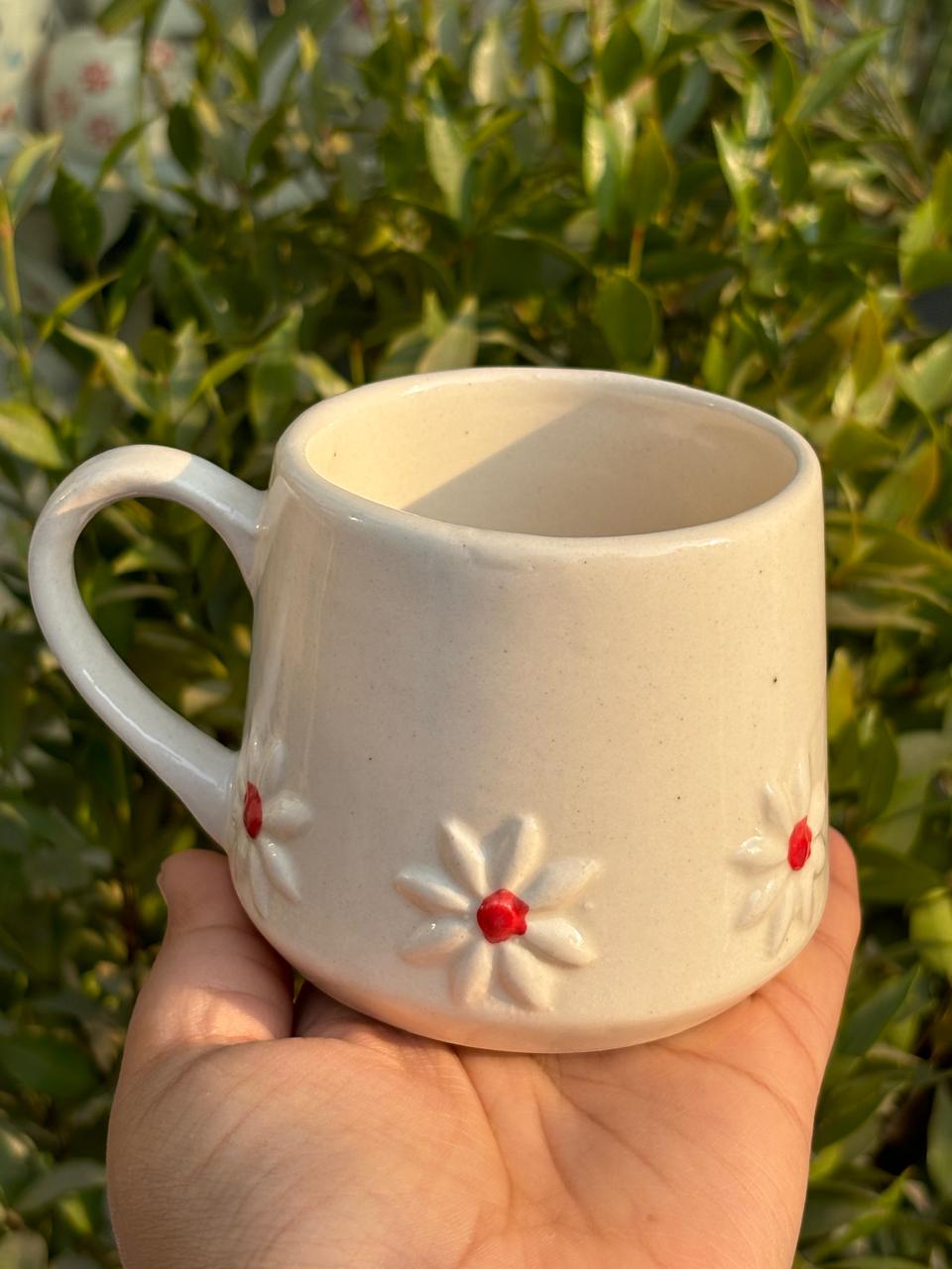 Pink & White Lilly Flower Pinterest Coffee Mugs Combo (Set of 2)