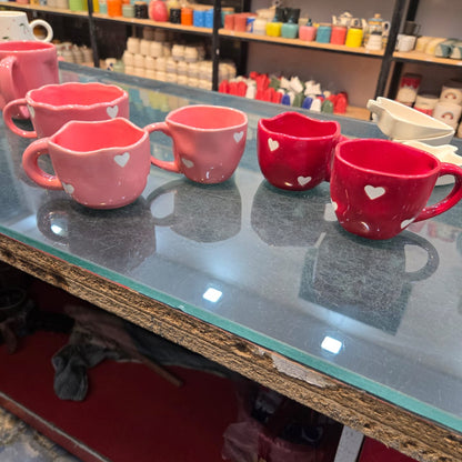 Pinterest Red & Pink Heart Coffee Mug Combo (Set of 2)