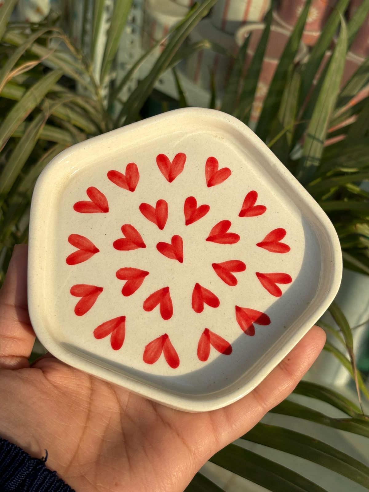 Red Heart Snack Plate